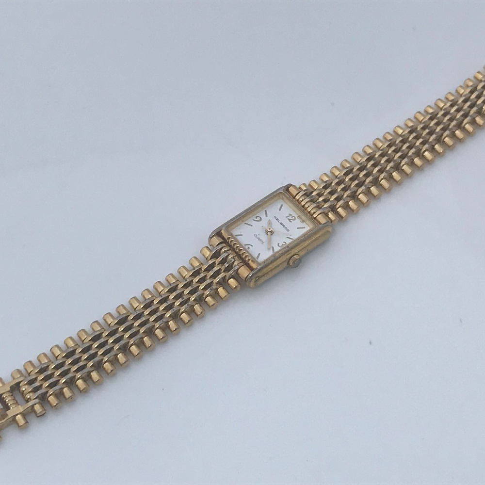 Vintage HELBROS Watch Petite Gold Tone Ladies Watc - Picture 3 of 8